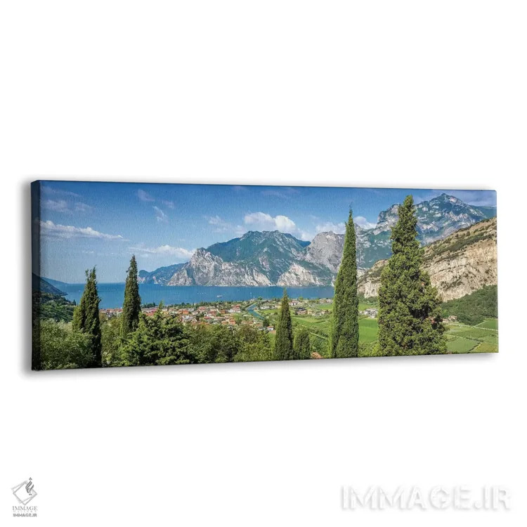 تابلو نمای پانورامای بهشتی از دریاچه گاردا اثر ملانی ویولا - نمای پرسپکتیو محصول