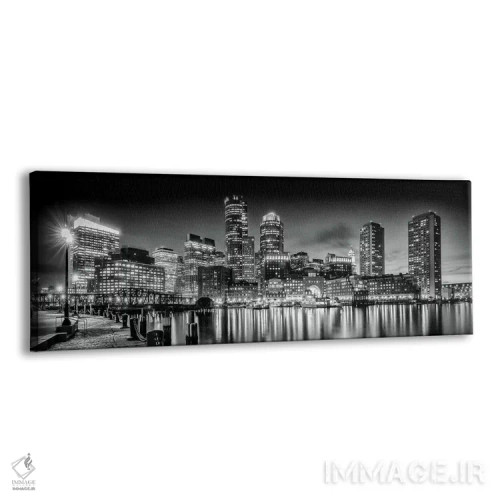 تابلو پارک فنپیر و افق بوستون در شب اثر ملانی ویولا - نمای پرسپکتیو محصول