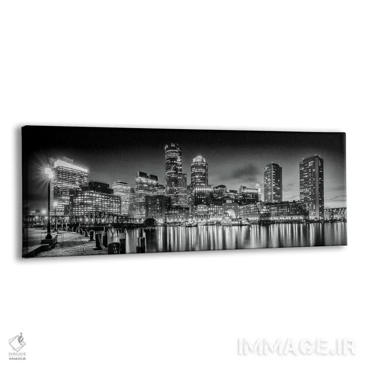 تابلو پارک فنپیر و افق بوستون در شب اثر ملانی ویولا - نمای پرسپکتیو محصول