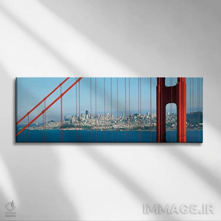 تابلو پانورامای سانفرانسیسکو اثر ملانی ویولا - نمای روبهرو روی دیوار