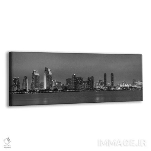 تابلو افق عصرگاهی سندیهگو (سیاه و سفید) اثر ملانی ویولا - نمای پرسپکتیو محصول