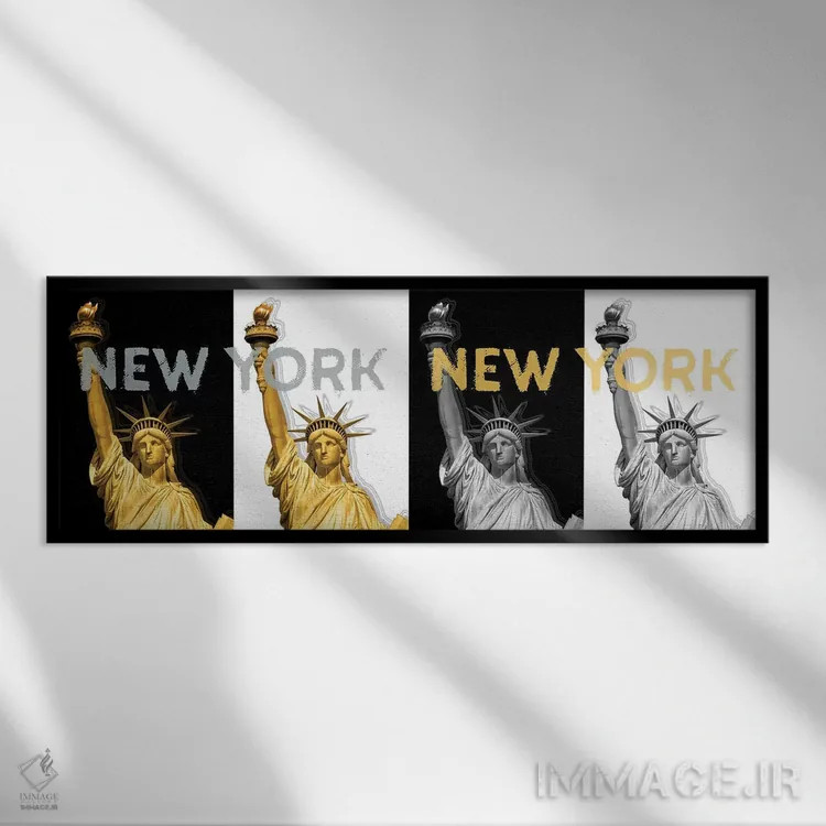 تابلو مجسمه آزادی I اثر ملانی ویولا - نمای قابدار مشکی