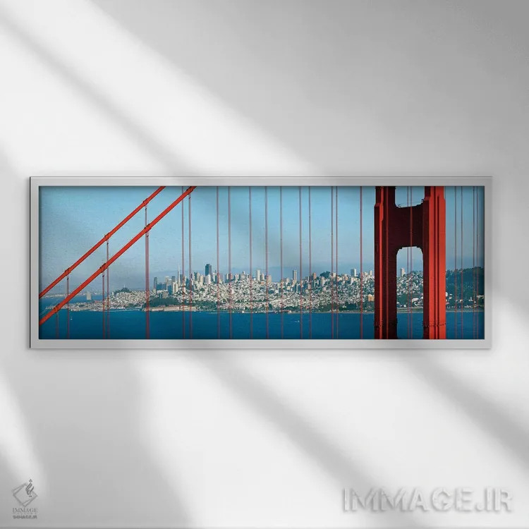 تابلو پانورامای سانفرانسیسکو اثر ملانی ویولا - نمای قابدار سفید