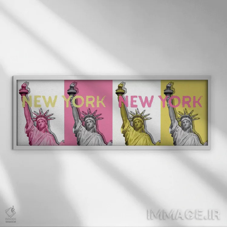 تابلو مجسمه آزادی II اثر ملانی ویولا - نمای قابدار سفید