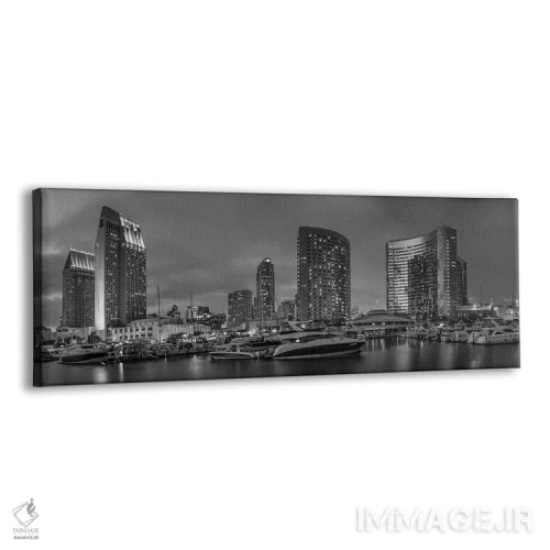 تابلو خط افق عصرگاهی سندیگو (پانورامای تکرنگ) اثر ملانی ویولا - نمای پرسپکتیو محصول