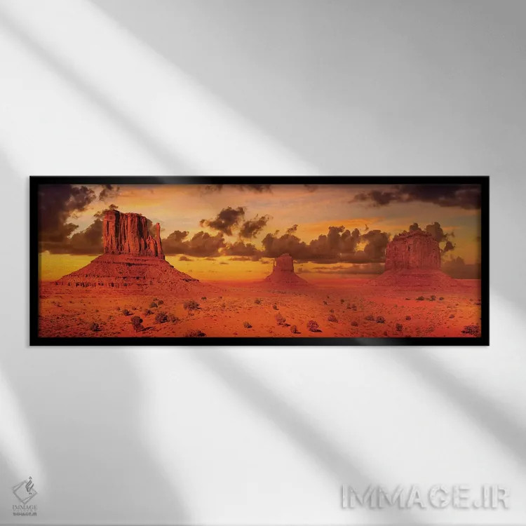 تابلو دره یادبود باشکوه در غروب اثر ملانی ویولا - نمای قابدار مشکی