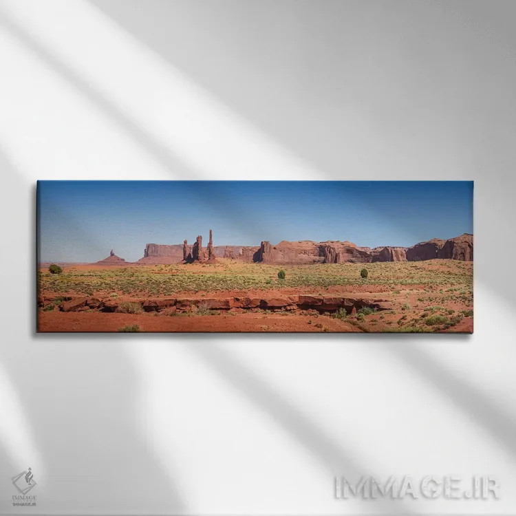 تابلو توتم پل در دره یادبود اثر ملانی ویولا - نمای روبهرو روی دیوار