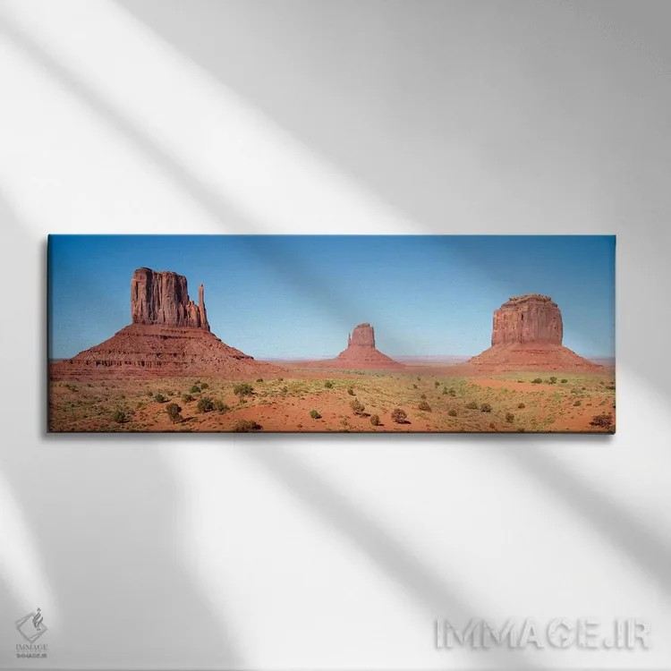 تابلو دره یادبود تماشایی (نمای پانوراما) اثر ملانی ویولا - نمای روبهرو روی دیوار