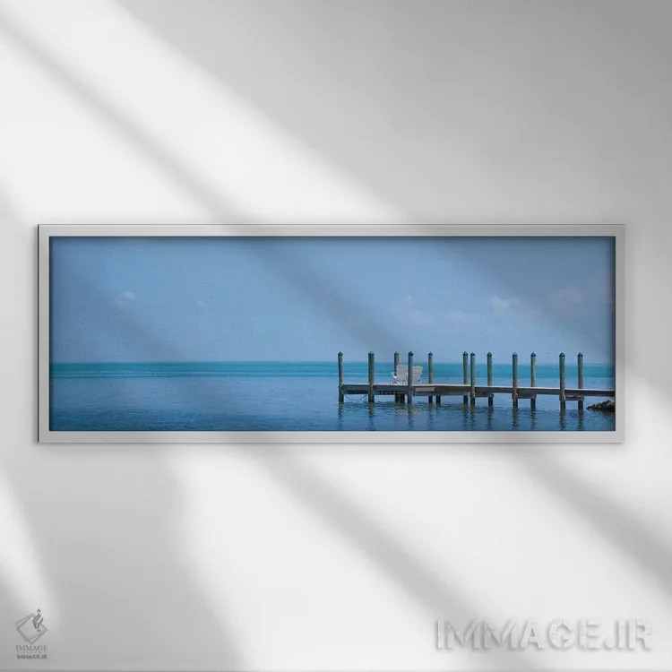 تابلو فلوریدا، مکانی آرام (نمای پانوراما) اثر ملانی ویولا - نمای قابدار سفید