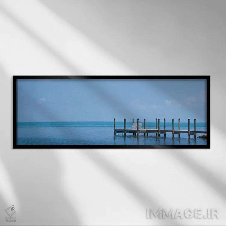 تابلو فلوریدا، مکانی آرام (نمای پانوراما) اثر ملانی ویولا - نمای قابدار مشکی
