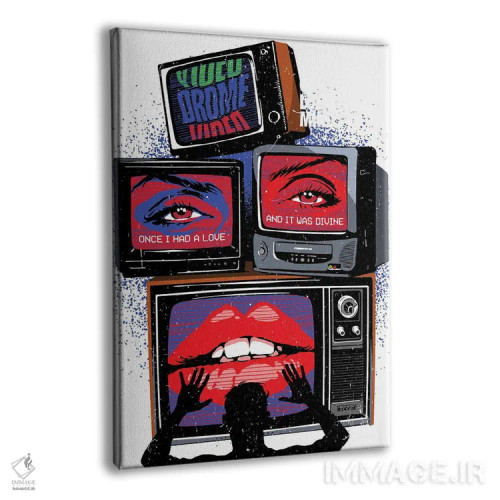 تابلو ویدیو اثر بوچر بیلی (هنرمند برزیلی پوپآرت) - نمای پرسپکتیو محصول