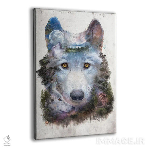تابلو گرگ فراواقعی اثر برت بیگرز - نمای پرسپکتیو محصول