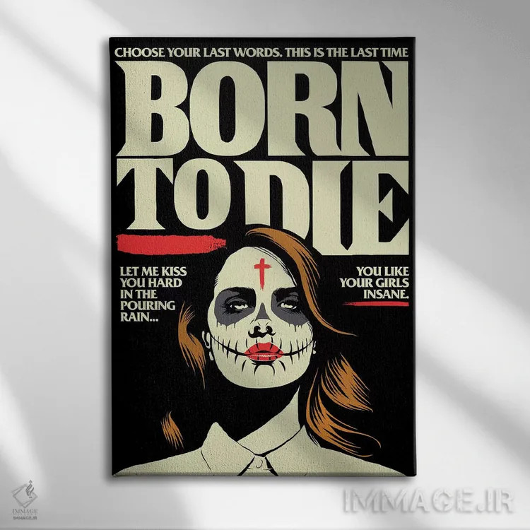 تابلو متولد شده اثر بوچر بیلی (هنرمند برزیلی پوپآرت) - نمای روبهرو روی دیوار