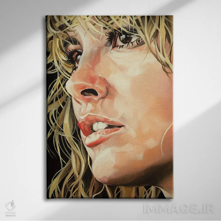 تابلو استیوی نیکس (موزیسین) اثر جو بیر - نمای روبهرو روی دیوار