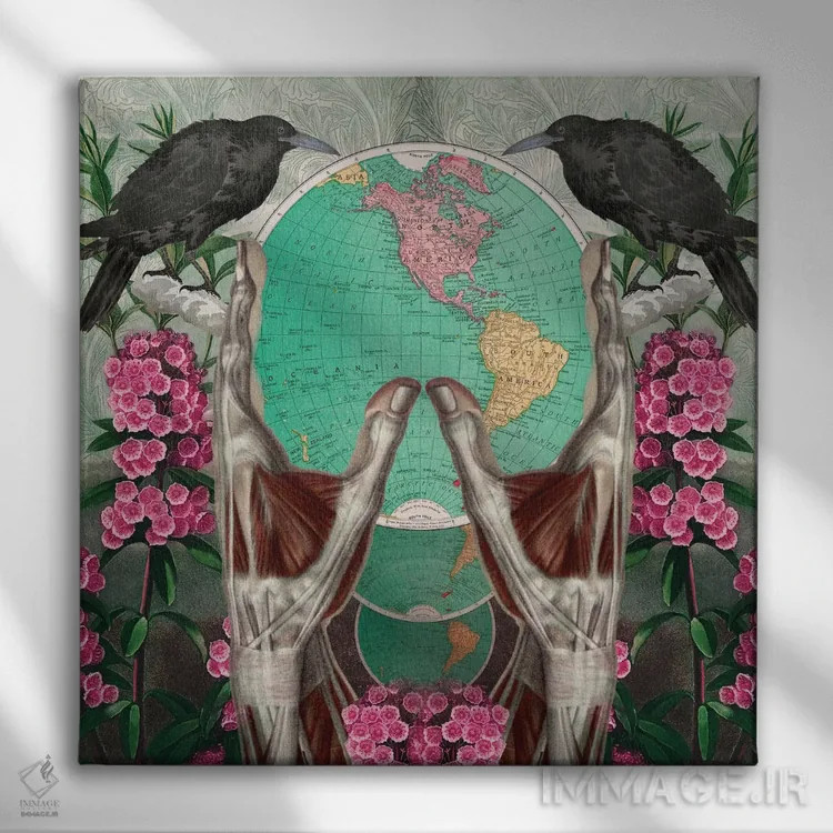 تابلو تمام جهان اثر امی سالمونه - نمای روبهرو روی دیوار