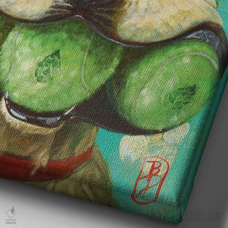 تابلو جرأت داری؟ (اصطلاحی) اثر بارتون دگراف - نمای نزدیک بافت بوم