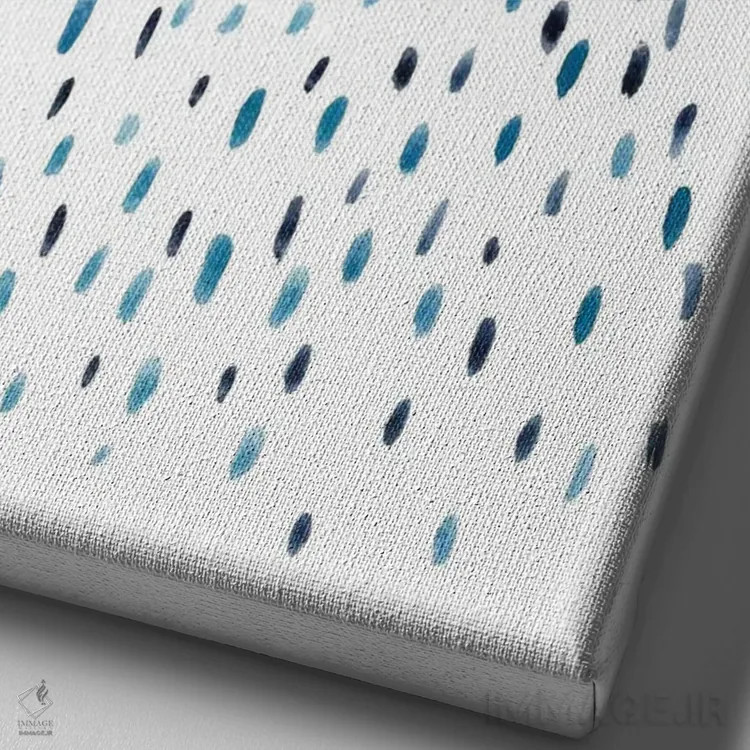 تابلو چشمان آبی اثر آلبینا براتچِوا - نمای نزدیک بافت بوم