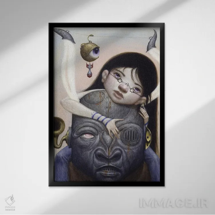 تابلو امنیت گوندولا (قایق ونیزی) اثر بیل کارمن - نمای قابدار مشکی