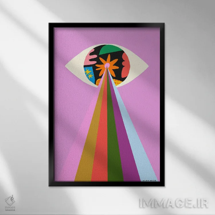 تابلو رویای تابستانی اثر الی وایلد - نمای قابدار مشکی