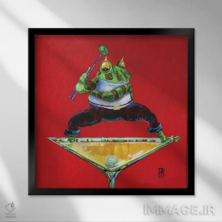 تابلو آبگیر اثر بارتون دگراف - نمای قابدار مشکی