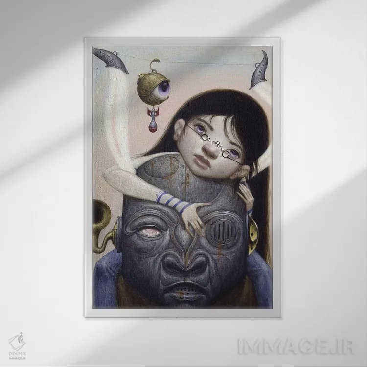 تابلو امنیت گوندولا (قایق ونیزی) اثر بیل کارمن - نمای قابدار سفید