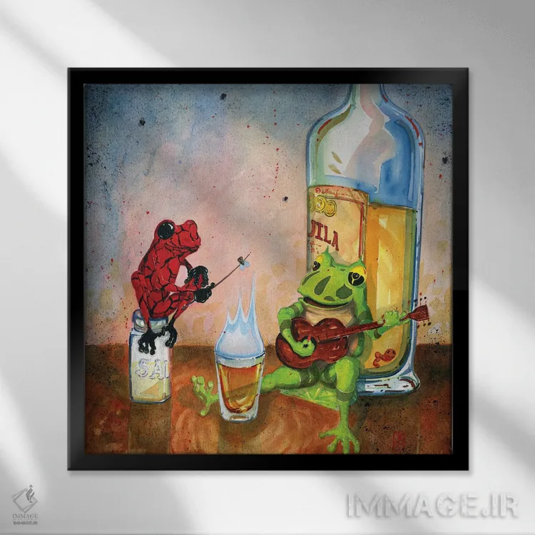 تابلو باربیکیو اثر بارتون دگراف - نمای قابدار مشکی