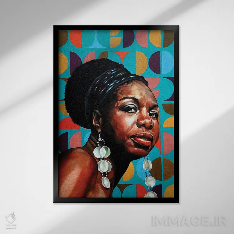 تابلو شورشی با هدف اثر جو بیر - نمای قابدار مشکی