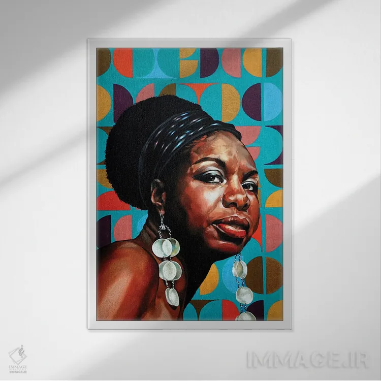 تابلو شورشی با هدف اثر جو بیر - نمای قابدار سفید