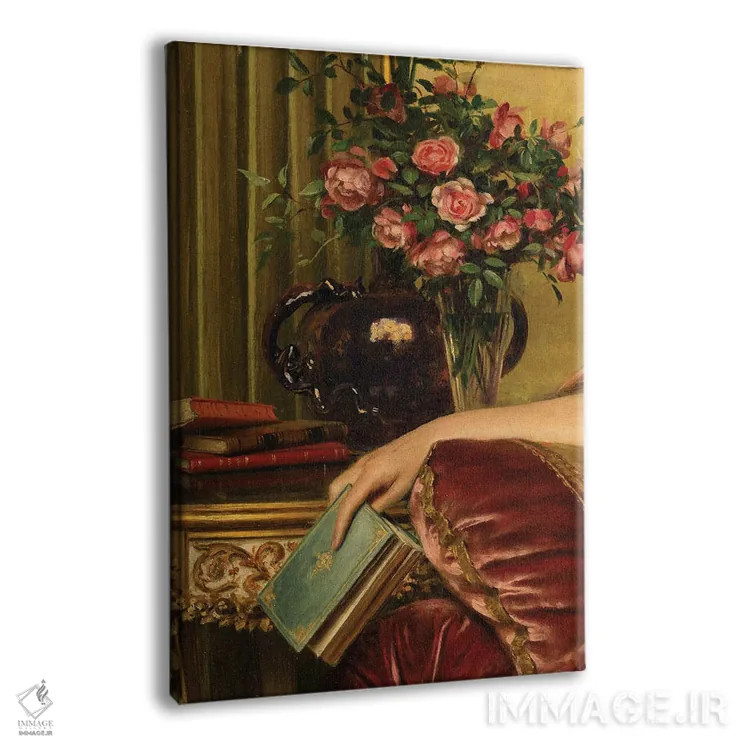 تابلو زن نشستهٔ کتابخوان اثر بونا فیدسا - نمای پرسپکتیو محصول