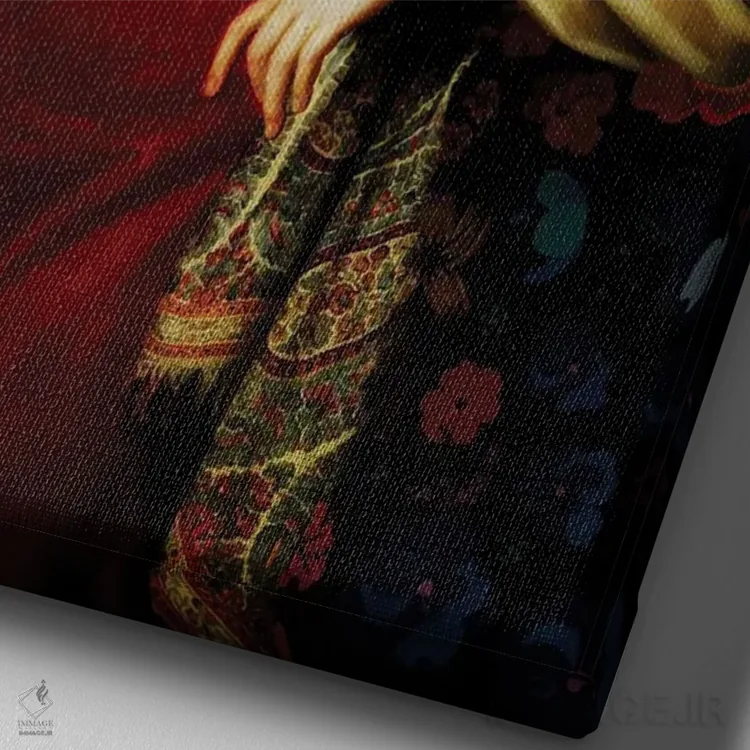 تابلو پرتره زن کلاسیک XXXV اثر بونا فیدسا - نمای نزدیک بافت بوم