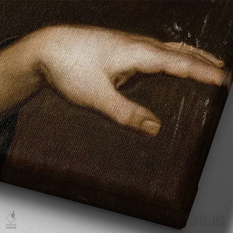 تابلو نقاشی جزئیات کلاسیک اثر بونا فیدسا - نمای نزدیک بافت بوم