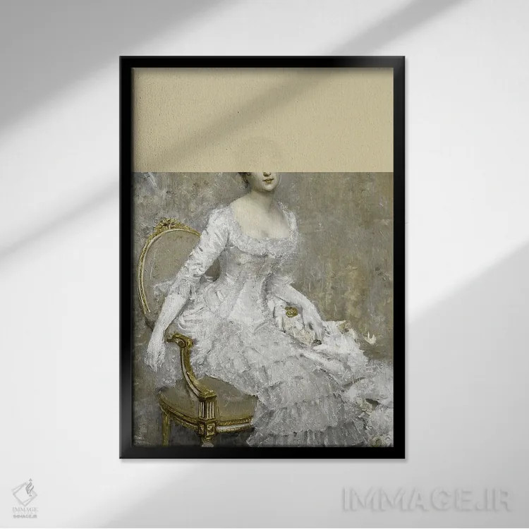 تابلو پرتره زن کلاسیک XXX اثر بونا فیدسا - نمای قابدار مشکی