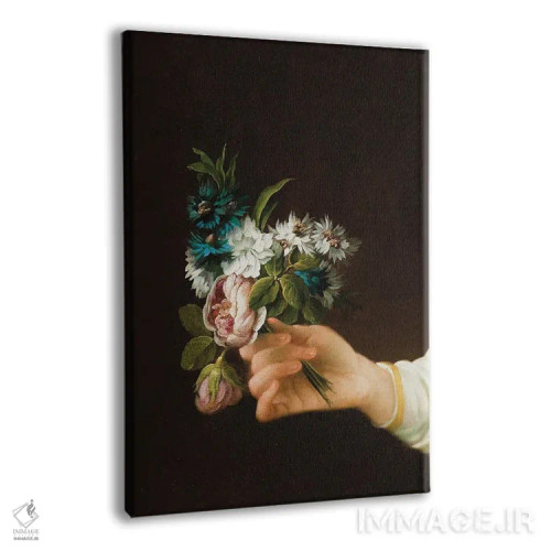 تابلو دستی که گل نگه داشته اثر بونا فیدسا - نمای پرسپکتیو محصول