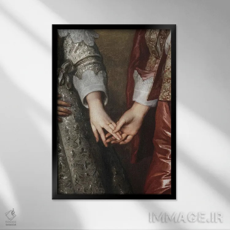 تابلو عشق اثر بونا فیدسا - نمای قابدار مشکی