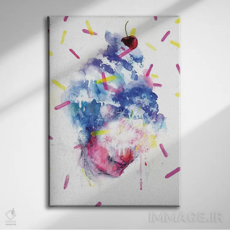تابلو شیکیِ شیرین اثر آرت برادران اسوارتز (استودیوی هنری) - نمای روبهرو روی دیوار