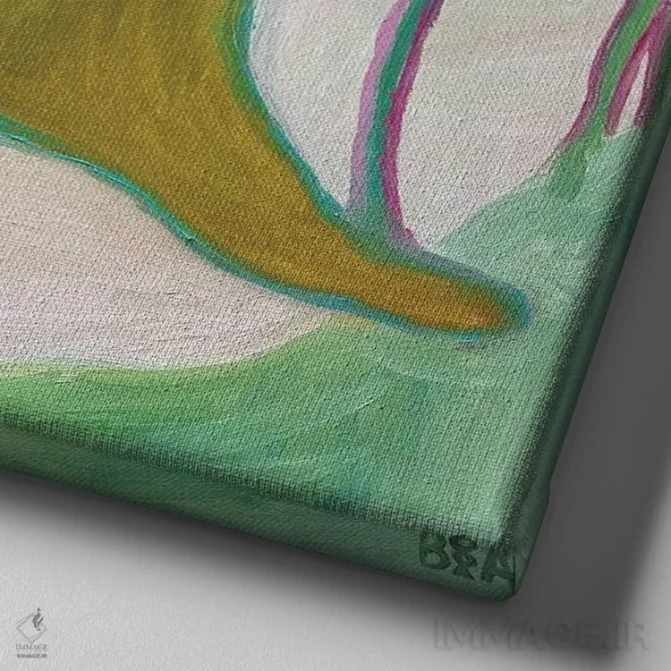 تابلو خاستگاه انسان اثر آنا بوگوشفسکایا - نمای نزدیک بافت بوم