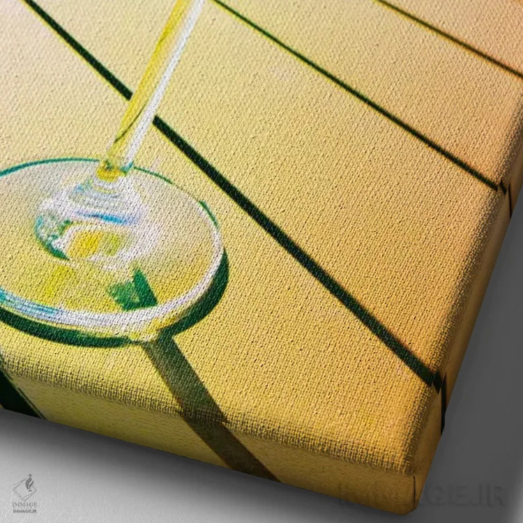 تابلو کوکتل در ساحل اثر بلی - نمای نزدیک بافت بوم