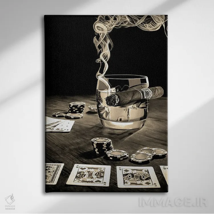 تابلو پس از ساعتها XI (سیاه و سفید) II اثر جی.بلو استودیو (استودیو هنری) - نمای روبهرو روی دیوار