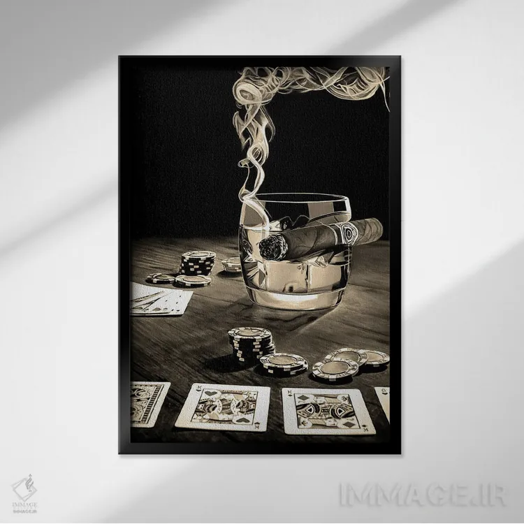 تابلو پس از ساعتها XI (سیاه و سفید) II اثر جی.بلو استودیو (استودیو هنری) - نمای قابدار مشکی