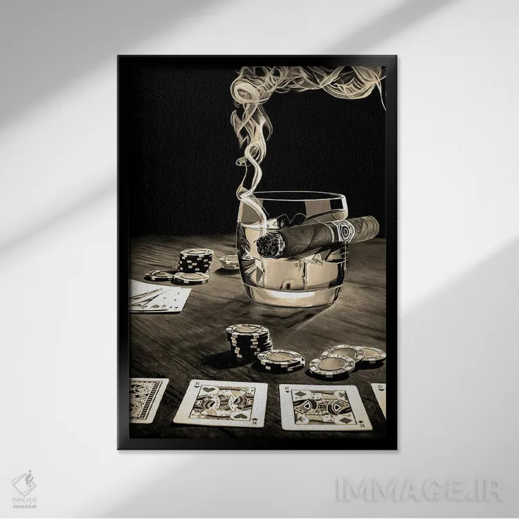 تابلو پس از ساعتها XI (سیاه و سفید) II اثر جی.بلو استودیو (استودیو هنری) - نمای قابدار مشکی