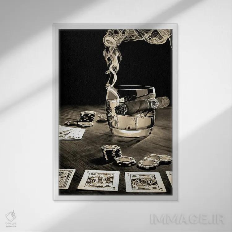 تابلو پس از ساعتها XI (سیاه و سفید) II اثر جی.بلو استودیو (استودیو هنری) - نمای قابدار سفید