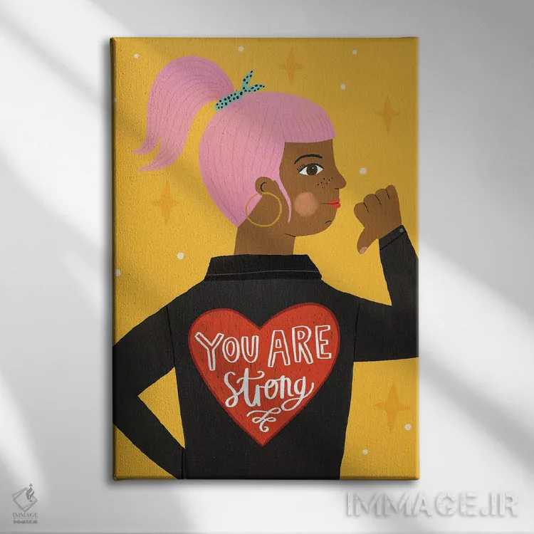 تابلو هی دختر روزمره ۱ اثر لیزا بارلو - نمای روبهرو روی دیوار