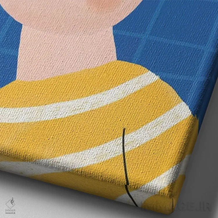 تابلو هی دختر روزمره ۲ اثر لیزا بارلو - نمای نزدیک بافت بوم