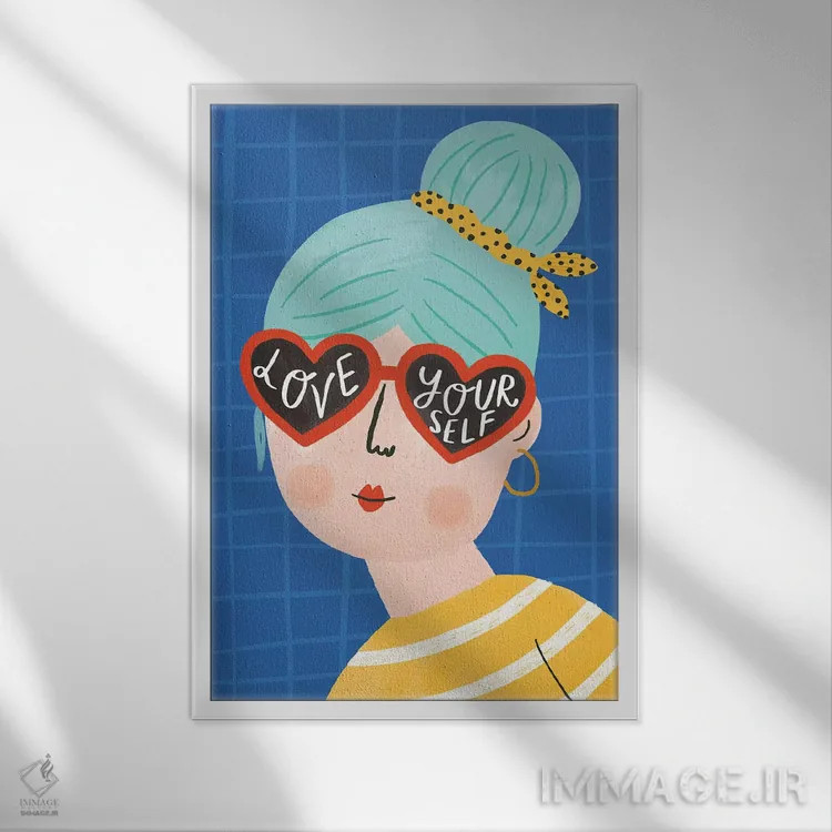 تابلو هی دختر روزمره ۲ اثر لیزا بارلو - نمای قابدار سفید