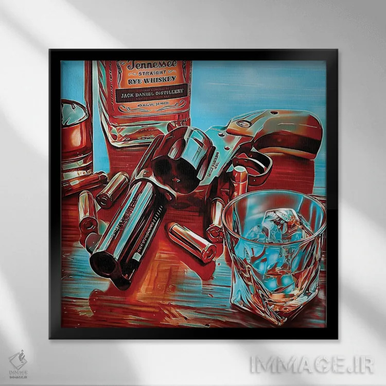 تابلو غرب وحشی IV اثر جی.بلو استودیو (استودیو هنری) - نمای قابدار مشکی