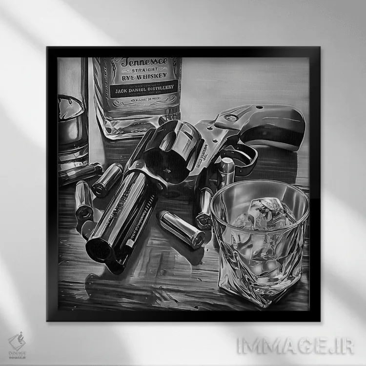 تابلو غرب وحشی IV اثر جی.بلو استودیو (استودیو هنری) - نمای قابدار مشکی
