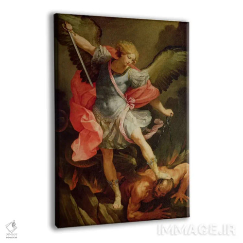 تابلو فرشته مقرب میکائیل در حال شکست دادن شیطان اثر گویدو رنی - نمای پرسپکتیو محصول