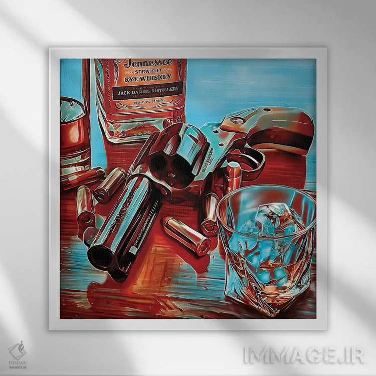 تابلو غرب وحشی IV اثر جی.بلو استودیو (استودیو هنری) - نمای قابدار سفید