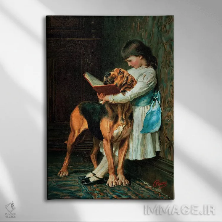 تابلو پسر شیطان یا آموزش اجباری اثر بریتُن ریویه (نقاش بریتانیایی) - نمای روبهرو روی دیوار