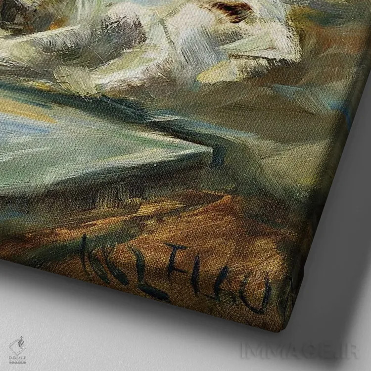 تابلو Father Mathias; A La Boutique, Chateau Du Bosc: Le Buveur, Le Pere Mathias, 1882,مرد نوشیدنیی، پدر ماتیا؛ در مغازه، قلعه دو بوسک: مرد میگسار، پدر ماتیا، ۱۸۸۲ اثر آنری دو تولوز-لوترک - نمای نزدیک بافت بوم